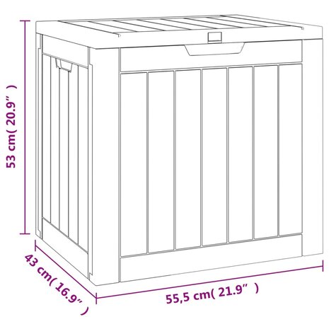 Tuinbox 55,5x43x53 cm polypropeen zwart 9