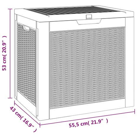 Tuinbox 55,5x43x53 cm polypropeen zwart 8