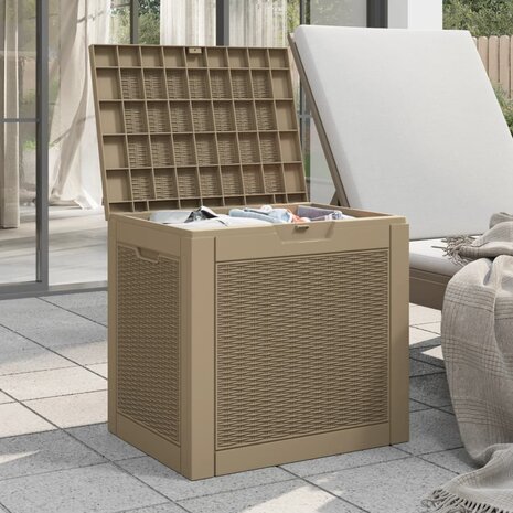 Tuinbox 55,5x43x53 cm polypropeen lichtbruin 3