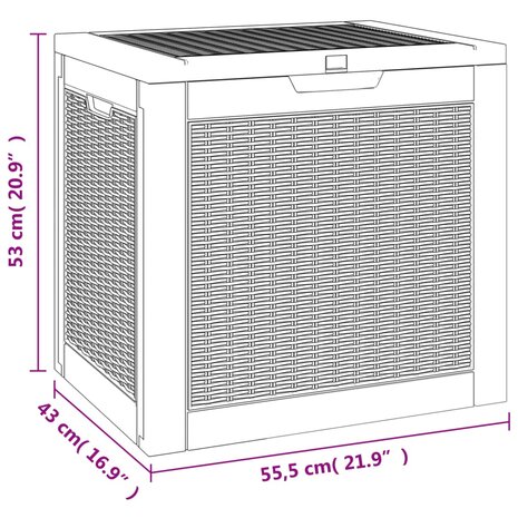 Tuinbox 55,5x43x53 cm polypropeen lichtbruin 8