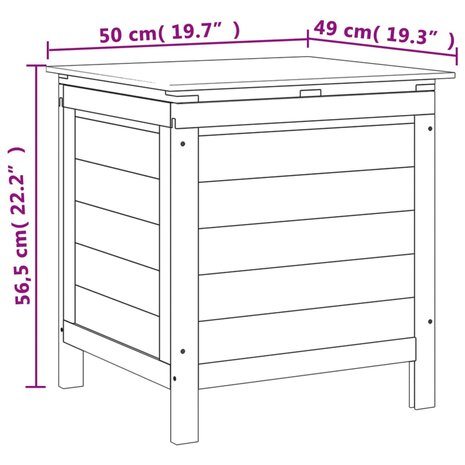 Tuinbox 50x49x56,5 cm massief vurenhout 8