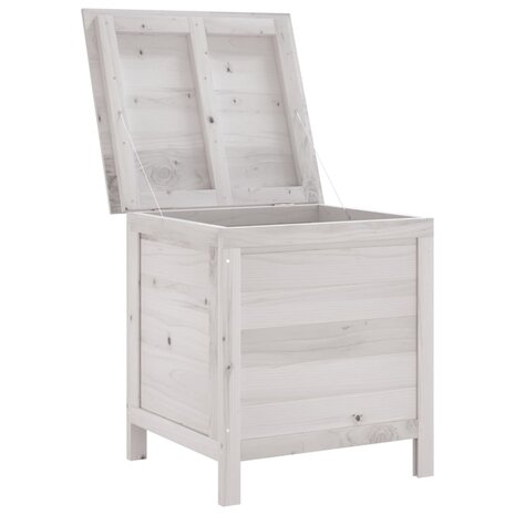 Tuinbox 50x49x56,5 cm massief vurenhout wit 3