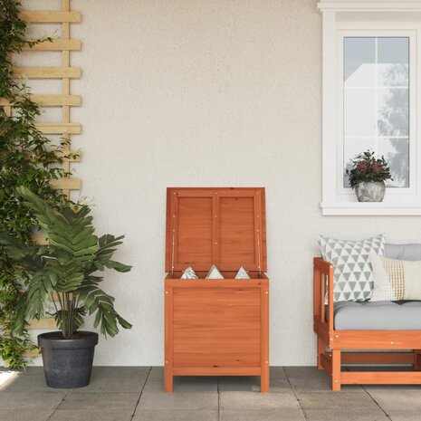 Tuinbox 50x49x56,5 cm massief vurenhout bruin 1