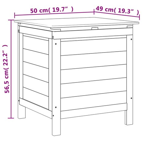 Tuinbox 50x49x56,5 cm massief vurenhout bruin 8