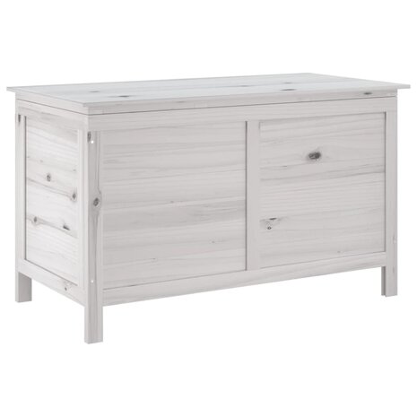 Tuinbox 99x49,5x58,5 cm massief vurenhout wit 2