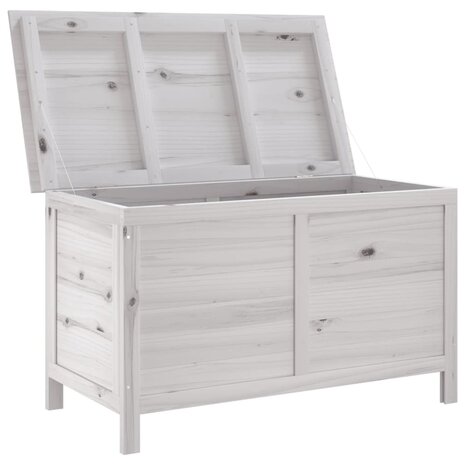 Tuinbox 99x49,5x58,5 cm massief vurenhout wit 3
