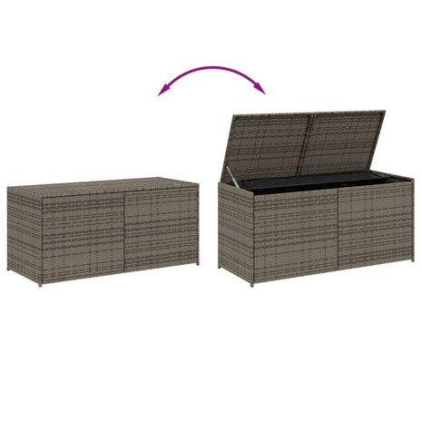 Tuinbox 283 L poly rattan grijs 7