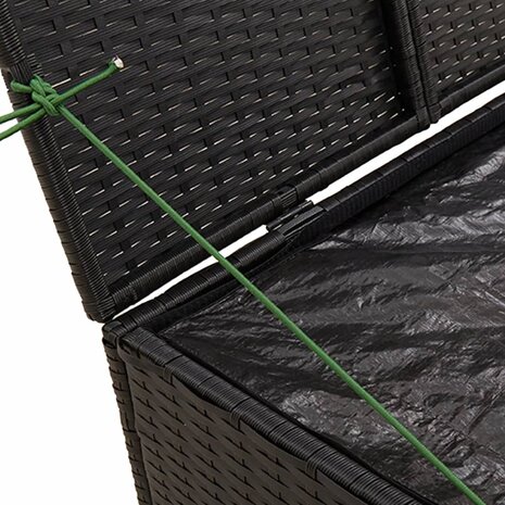 Tuinbox 291 L poly rattan zwart 8