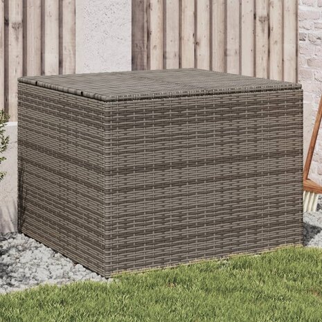 Tuinbox 291 L poly rattan grijs 1