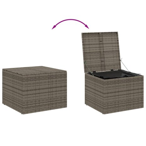 Tuinbox 291 L poly rattan grijs 7