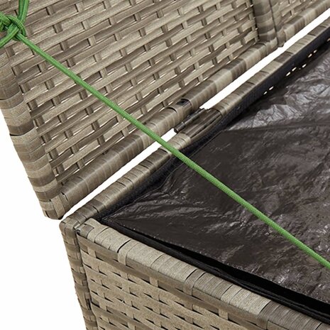 Tuinbox 291 L poly rattan grijs 8