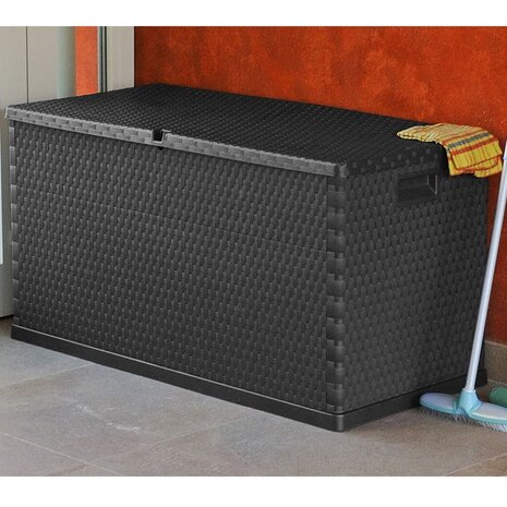 Tuinbox 120x56x63 cm polypropeen rattan antracietkleurig 6