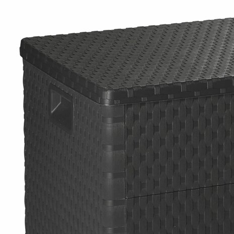 Tuinbox 120x56x63 cm polypropeen rattan antracietkleurig 7