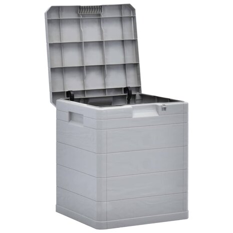 Opbergbox voor in de tuin 90 L lichtgrijs 2