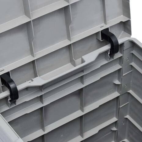 Opbergbox voor in de tuin 90 L lichtgrijs 4