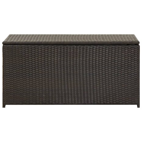 Tuinbox 100x50x50 cm poly rattan bruin 2
