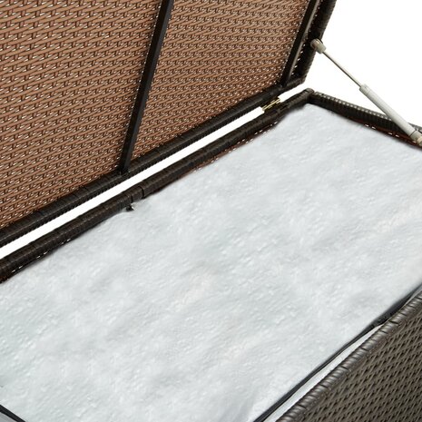 Tuinbox 100x50x50 cm poly rattan bruin 5