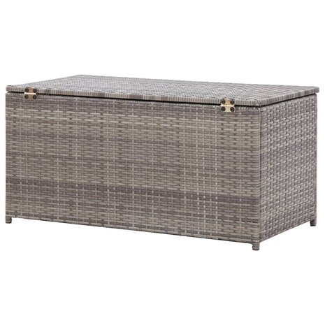 Tuinbox 100x50x50 cm poly rattan grijs 5