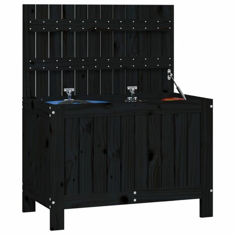 Tuinbox 76x42,5x54 cm massief grenenhout zwart 4