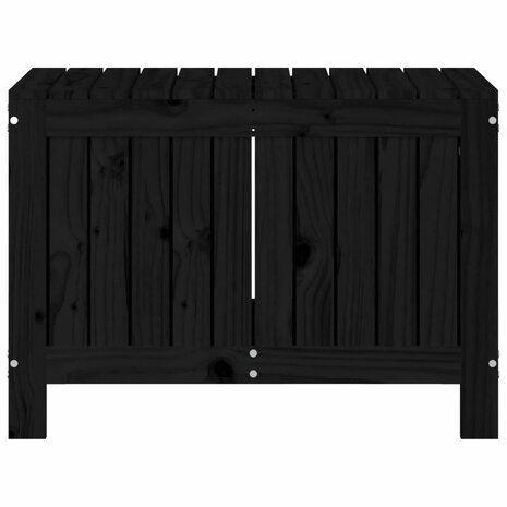 Tuinbox 76x42,5x54 cm massief grenenhout zwart 6