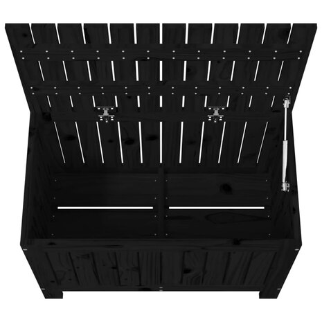 Tuinbox 76x42,5x54 cm massief grenenhout zwart 8