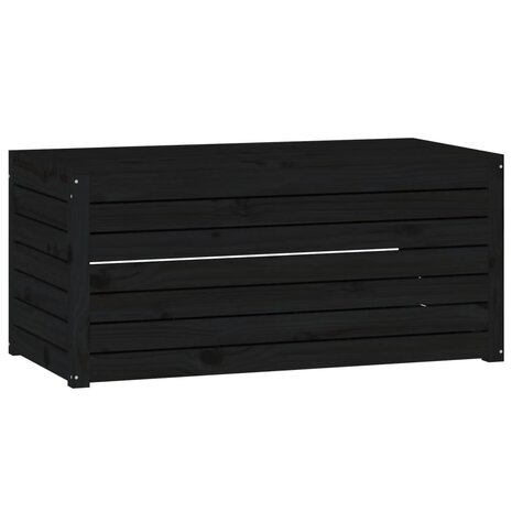 Tuinbox 101x50,5x46,5 cm massief grenenhout zwart 2