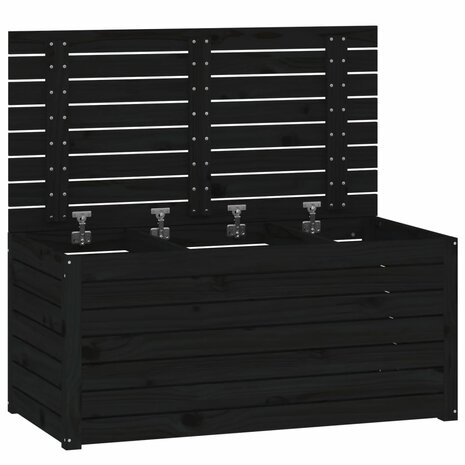 Tuinbox 101x50,5x46,5 cm massief grenenhout zwart 6