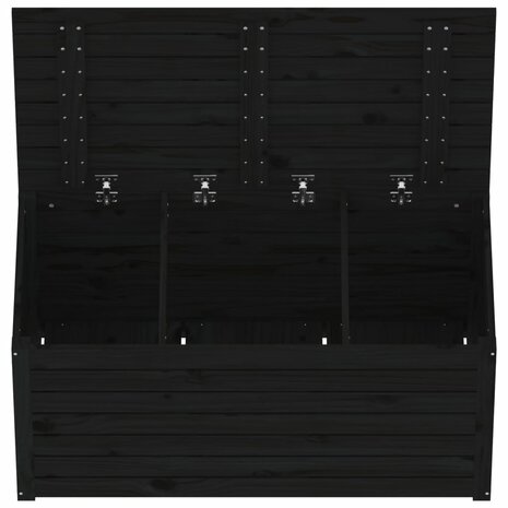 Tuinbox 101x50,5x46,5 cm massief grenenhout zwart 8