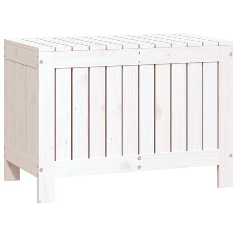 Tuinbox 76x42,5x54 cm massief grenenhout wit 2