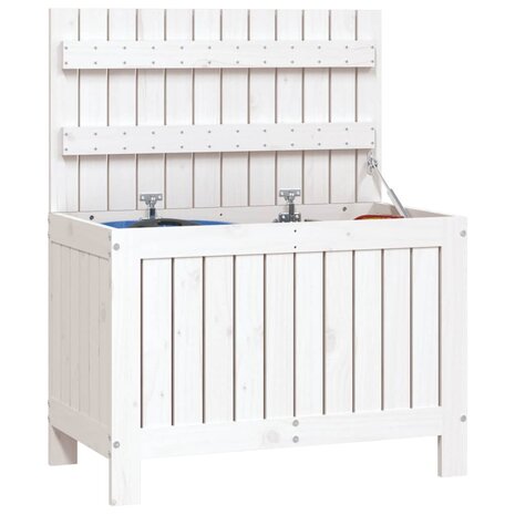 Tuinbox 76x42,5x54 cm massief grenenhout wit 4