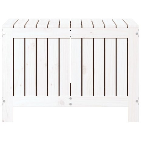 Tuinbox 76x42,5x54 cm massief grenenhout wit 5