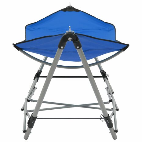 Hangmat met inklapbare standaard blauw 2
