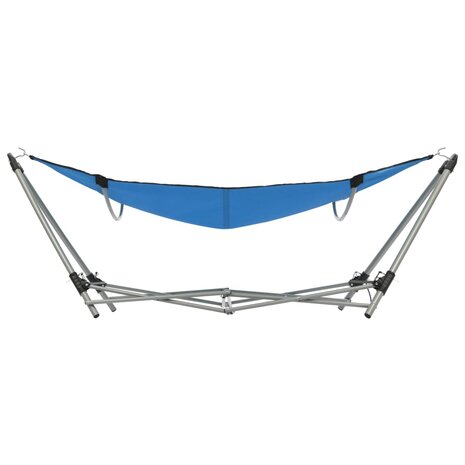 Hangmat met inklapbare standaard blauw 4