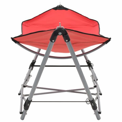 Hangmat met inklapbare standaard rood 2