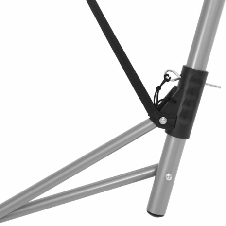 Hangmat met inklapbare standaard grijs 7