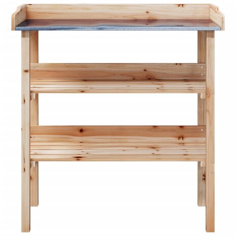 Plantentafel met schappen 78x38x82,5 cm massief vurenhout 4