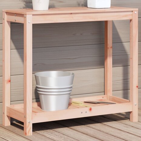 Oppottafel met schap 82,5x35x75 cm massief douglashout 1