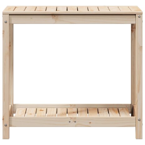 Oppottafel met schap 82,5x50x75 cm massief grenenhout 5