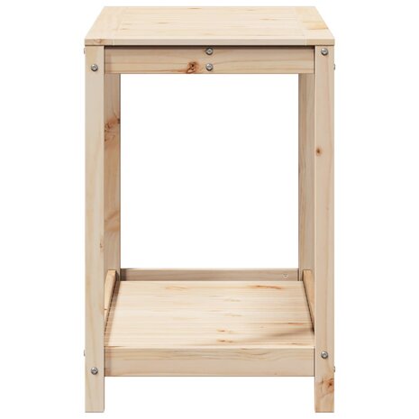 Oppottafel met schap 108x50x75 cm massief grenenhout 6