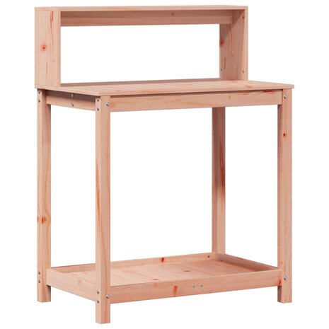 Oppottafel met schappen 82,5x50x109,5 cm massief douglashout 2