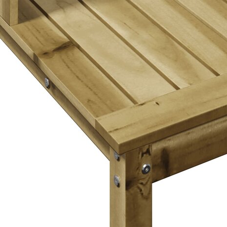 Oppottafel met schappen 82,5x50x109,5 cm geïmpregneerd hout 8