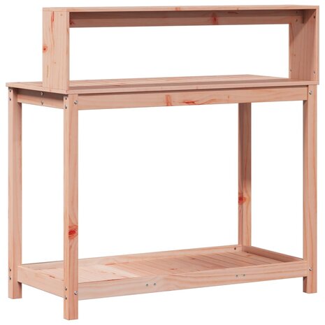 Oppottafel met schappen 108x50x109,5 cm massief douglashout 7
