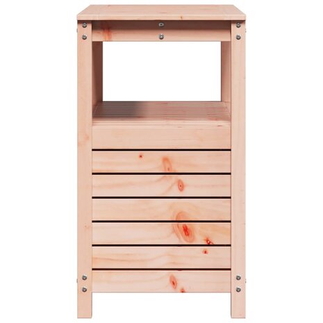 Oppottafel met schappen 82,5x45x81 cm massief douglashout 6