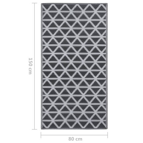 Buitenkleed ARAKIL 80x150 cm PP zwart 7