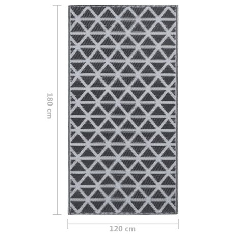 Buitenkleed ARAKIL 120x180 cm PP zwart 7
