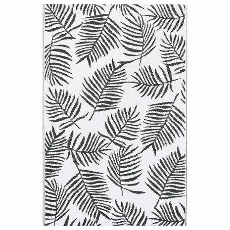 Buitenkleed ARAKIL 120x180 cm PP wit en zwart 2