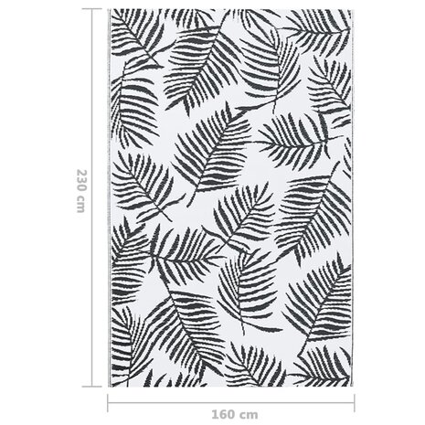Buitenkleed ARAKIL 160x230 cm PP wit en zwart 7