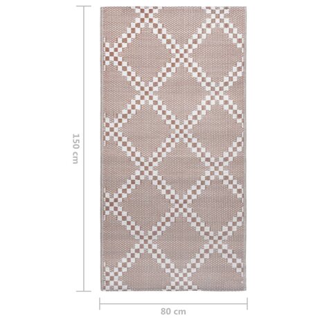 Buitenkleed ARAKIL 80x150 cm PP bruin 7