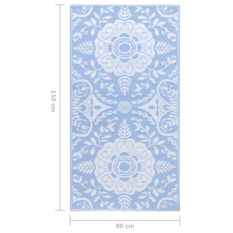 Buitenkleed ARAKIL 80x150 cm PP babyblauw 7