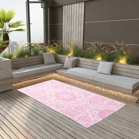 Buitenkleed ARAKIL 120x180 cm PP roze 1